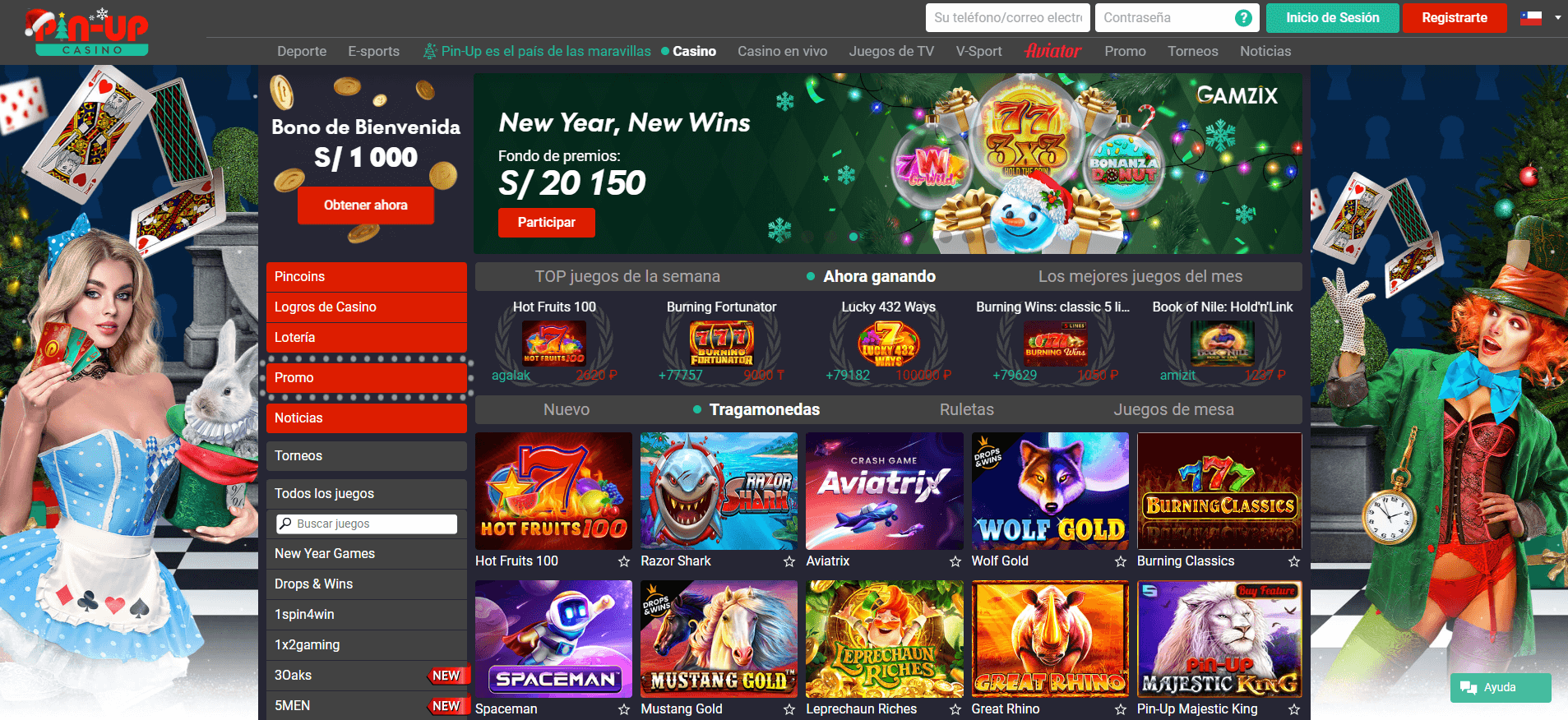 Sitio web oficial de Pin Up Casino